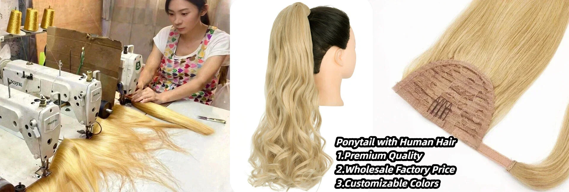 Ponytail with Human Hair
