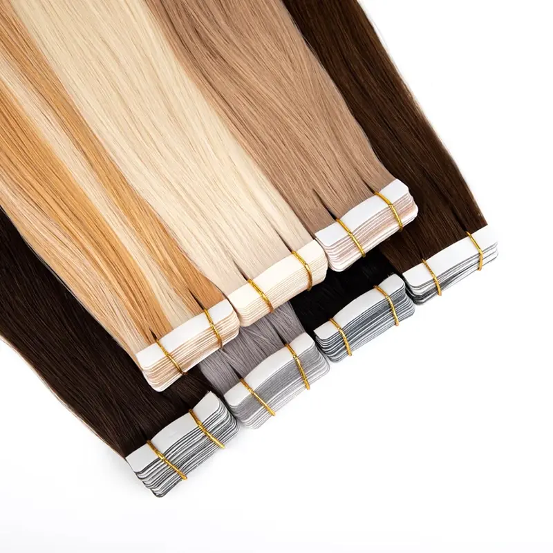 Human Hair Tape in Extensions