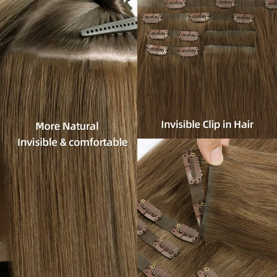 Invisible Clip in Hair Extensions